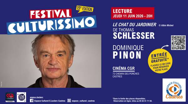 Festival Culturissimo - Lecture de Dominique Pinon