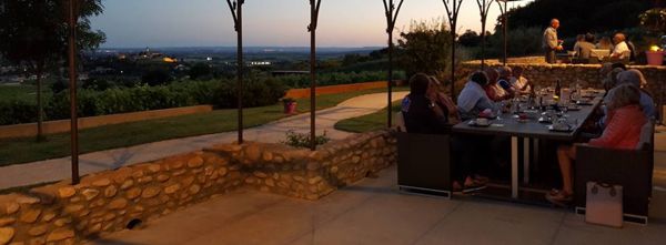 Dîner sur les terrasses du Domaîne viticole