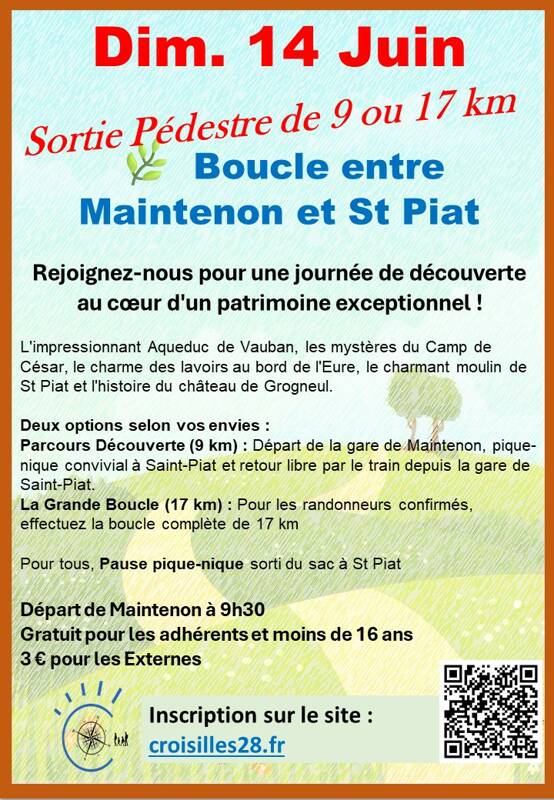 Randonnée Pédestre - Boucle entre Maintenon et St Piat