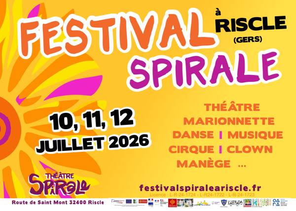 FESTIVAL SPIRALE À RISCLE 10 11 12 JUILLET 2026