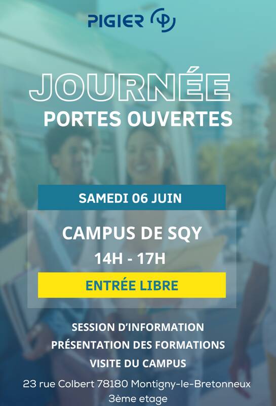 Journée Portes Ouvertes Pigier Saint-Quentin-en-Yvelines
