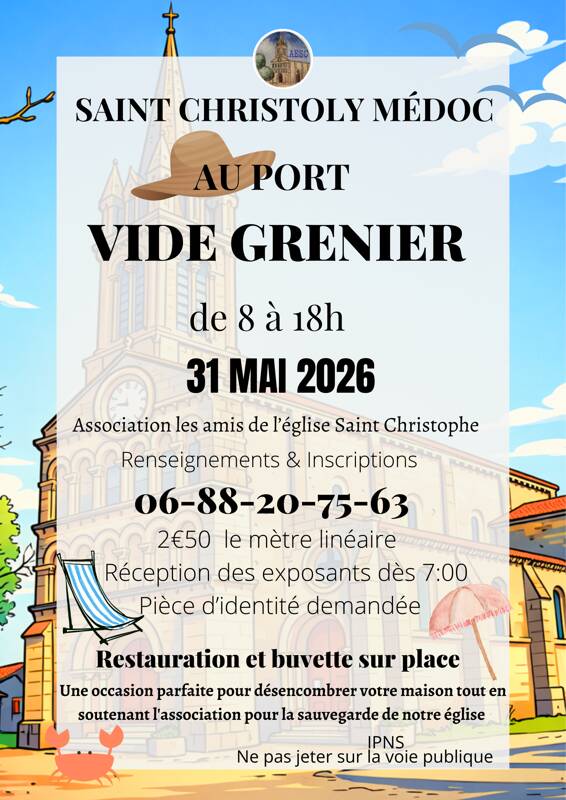 Vide grenier port de saint Christoly Medoc
