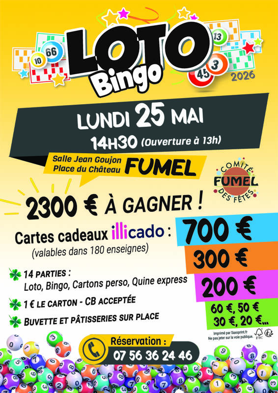 LOTO BINGO DU COMITE DES FETES DE FUMEL