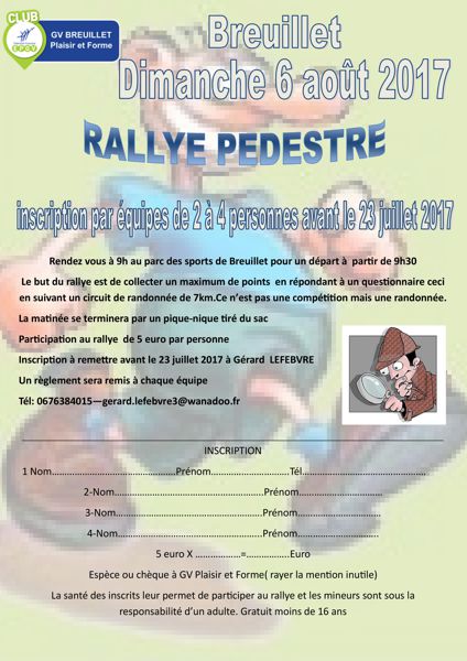 Rallye pédestre - 7 km