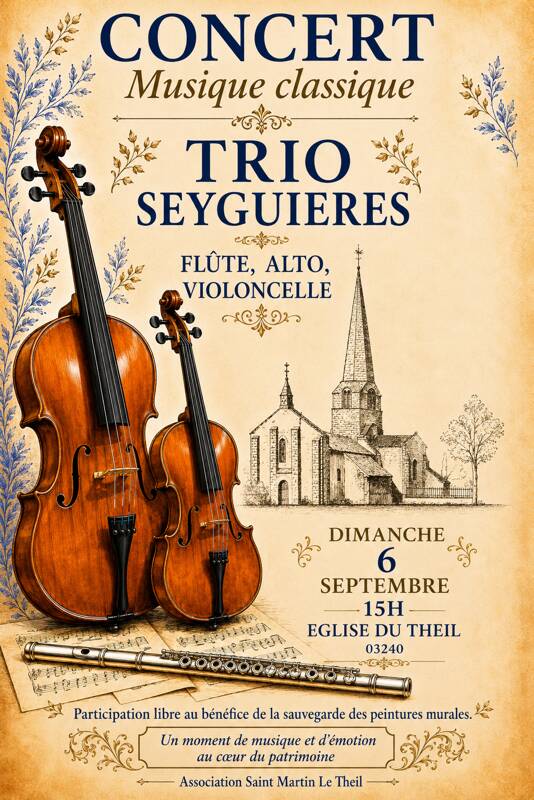 Concert trio flûte alto violoncelle