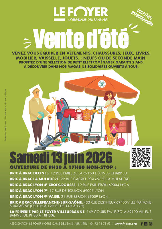 Vente d’été du Foyer Notre-Dame des Sans-Abri