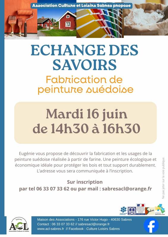 Echange des savoirs : fabrication de peinture suédoise