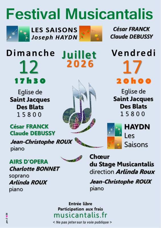 Festival Musicantalis 2026 à Saint Jacques des Blats