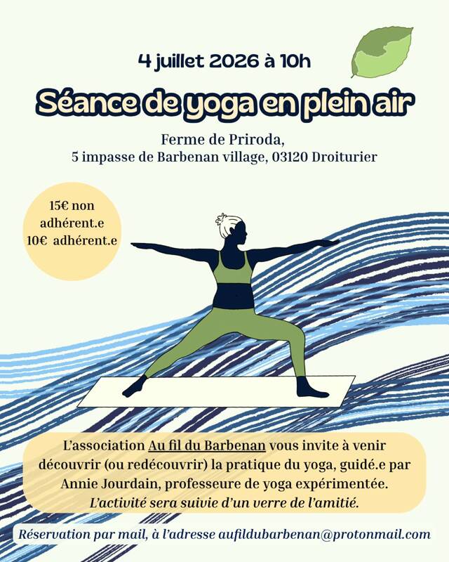 Séance de yoga en plein air