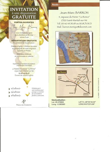 INVITATION DEGUSTATION GRATUITE PORTES OUVERTES