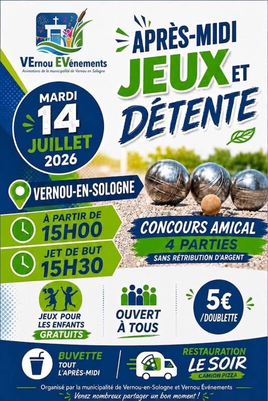 Concours de pétanque - Vernou-en-Sologne
