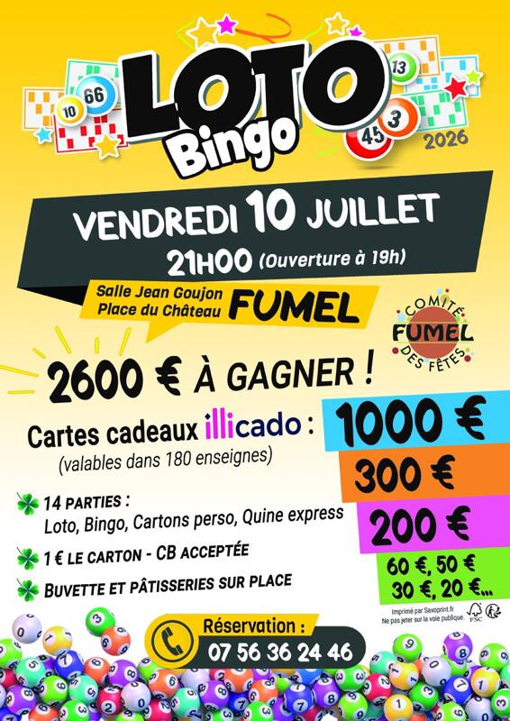 LOTO BINGO COMITE DES FETES DE FUMEL