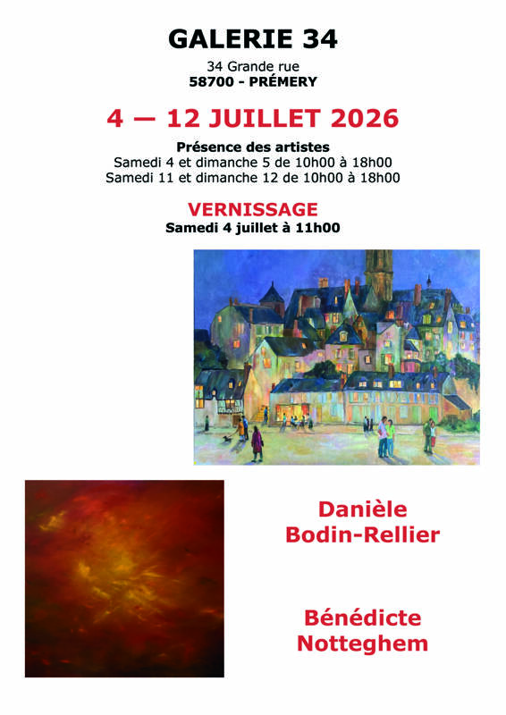 Exposition de peintures de Danièle Bodin et Bénédicte Notteghem