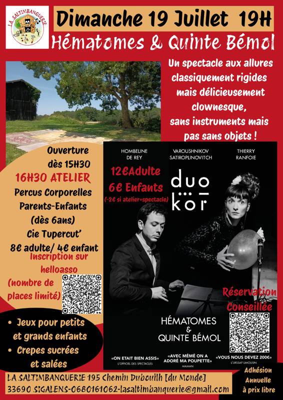 Duo Kor à La Saltimbanquerie de Sigalens