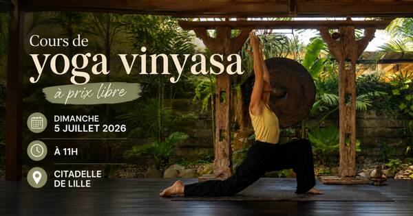 Cours de yoga vinyasa à prix libre