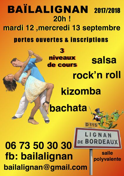 soirée de rentrée gratuite, intiation, cours, danse libre, salsa rock bachata kizomba