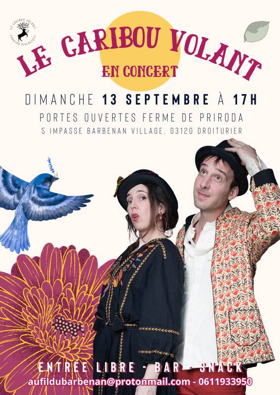 Concert du Caribou Volant à la ferme de Priroda