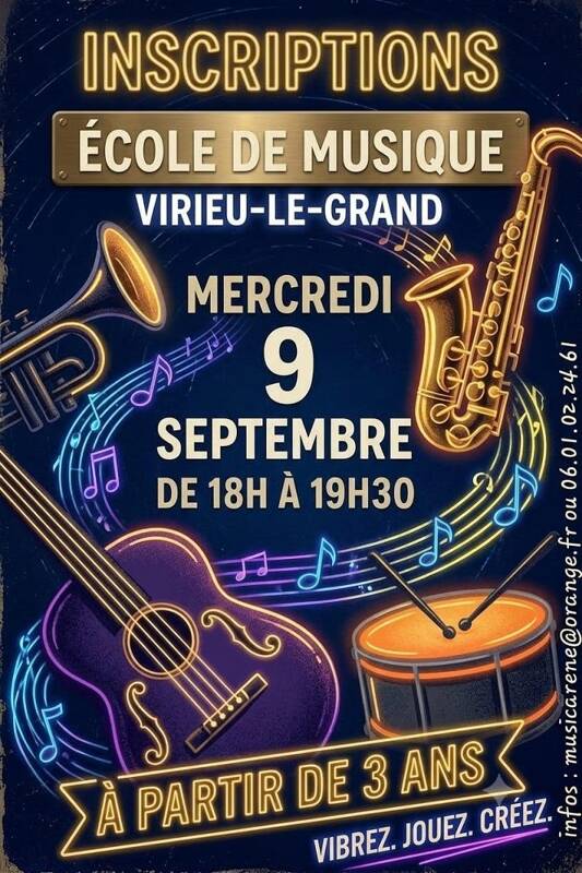 Inscriptions Ecole de Musique l'Arène