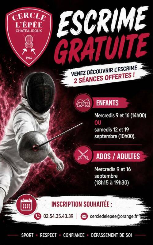 ESCRIME GRATUITE A CHÂTEAUROUX