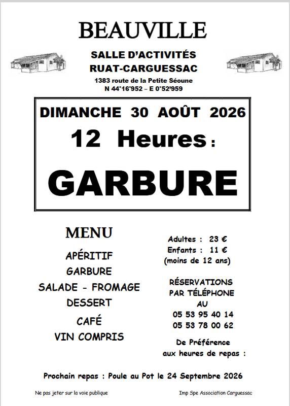 REPAS GARBURE