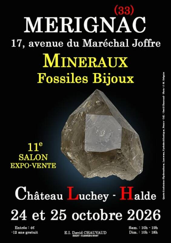 11e SALON MINERAUX FOSSILES BIJOUX de MERIGNAC (Gironde)