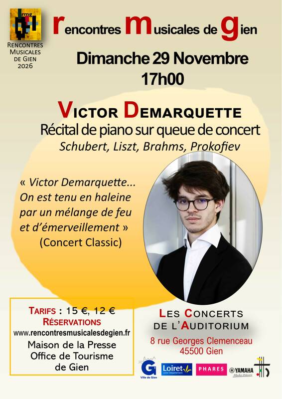 Récital exceptionnel Victor Demarquette, piano