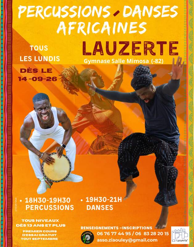 Cours Hebdo Percussions et Danses Africaines