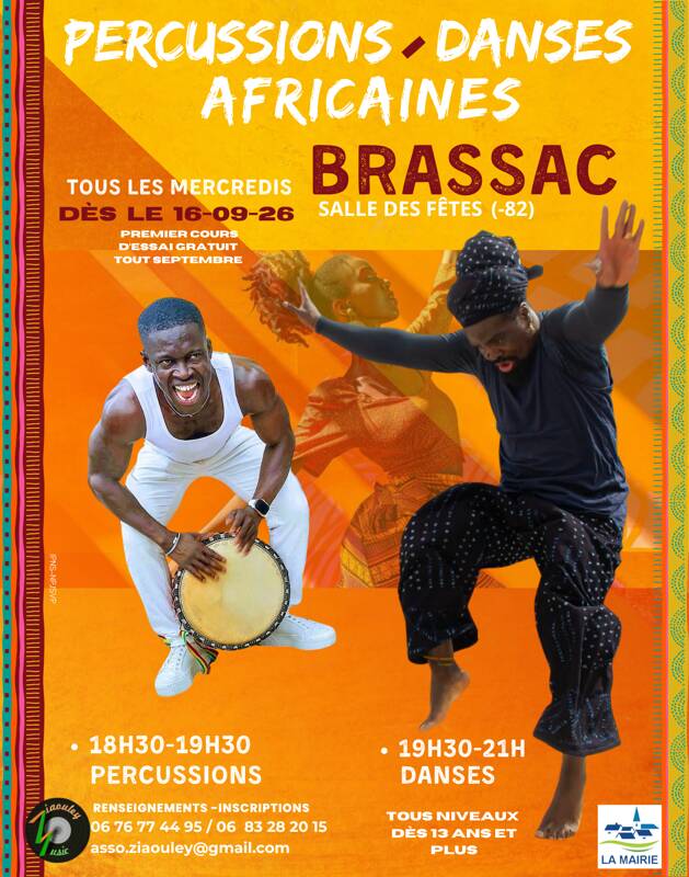 Cours Hebdo Percussions et Danses africaines