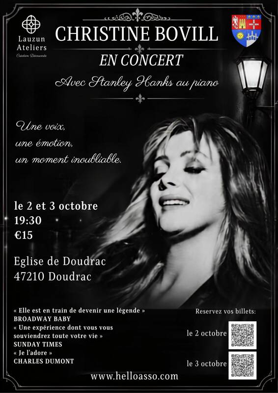 Concerts uniques de Christine Bovill