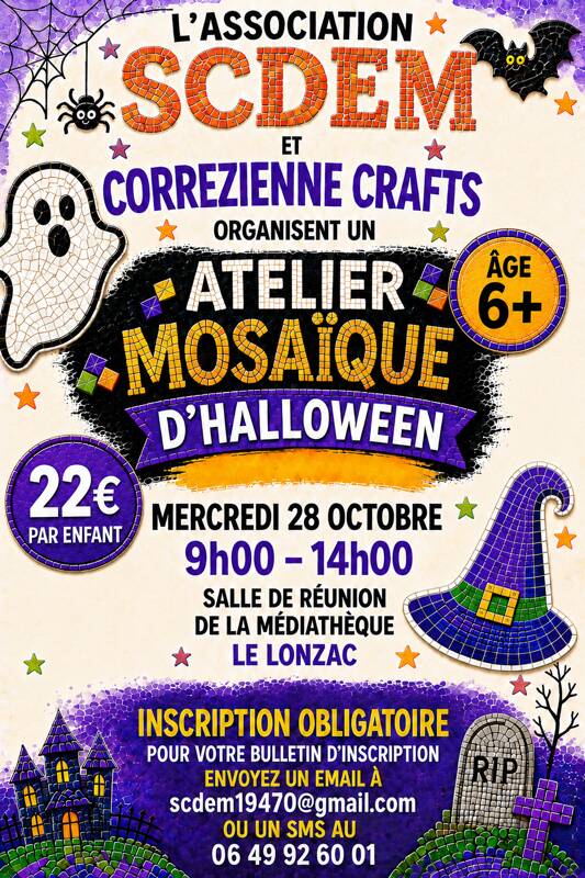 ATELIER MOSAÏQUE D’HALLOWEEN