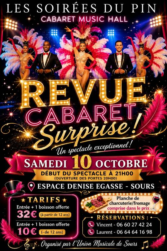 Soirée Cabaret Union Musicale de Sours