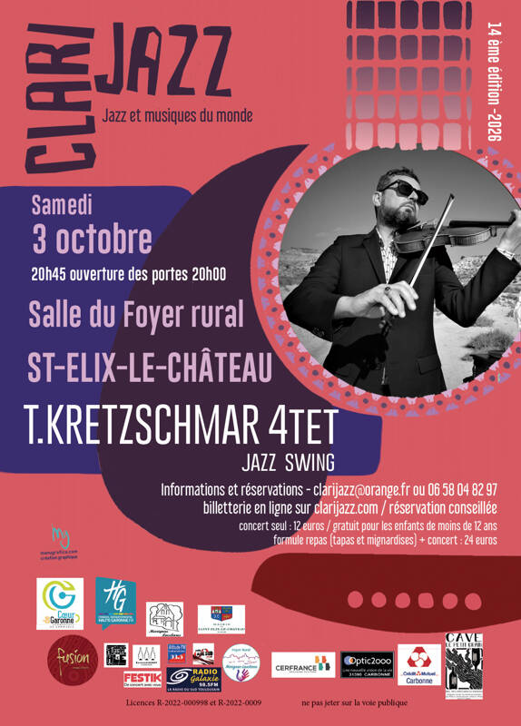 Clarijazz reçoit Thomas Kretzschmar Quartet – jazz swing