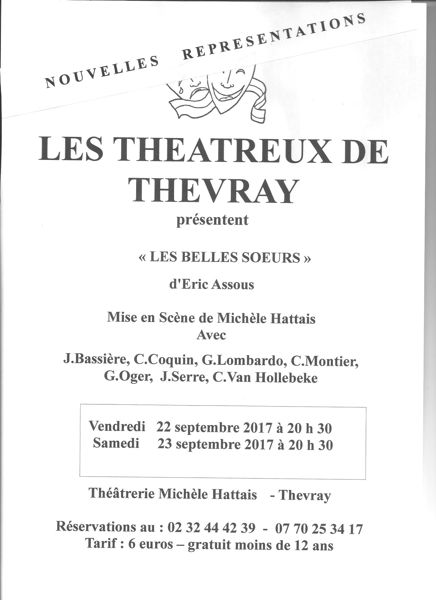 Les Théâtreux de Thevray présentent 