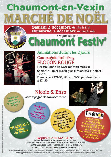 Marché de Noël - Téléthon - Chaumont en Vexin