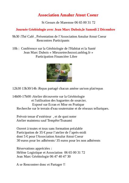 conference sur la géobiologie