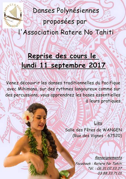 Ratere No Tahiti - Reprise des cours - Wangen