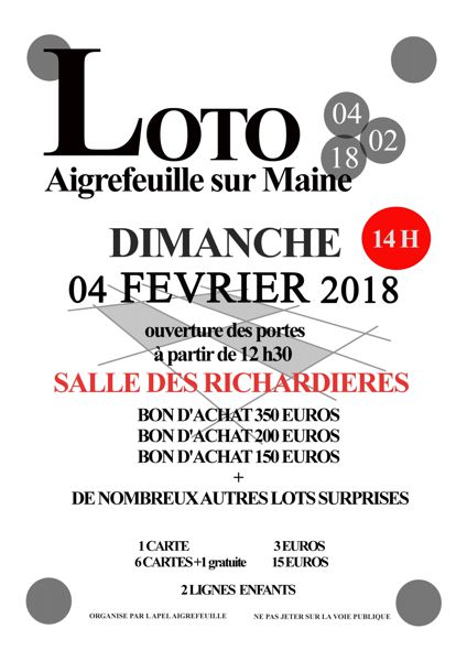 SUPER LOTO Ecole Notre Dame