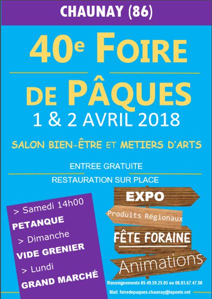 40ème Foire de pâques de chaunay