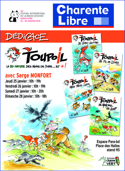 Toupoil, la BD-Nature jeunesse, en dédicace au Festival de la BD d'Angoulême