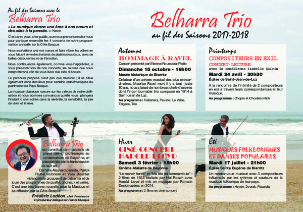 Concert-Lecture du Belharra Trio - Compositeurs en exils avec la comédienne Isabelle Quirin