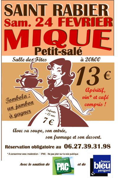 SOIRÉE MIQUE À SAINT RABIER (DORDOGNE)
