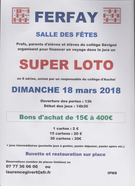 super loto à FERFAY