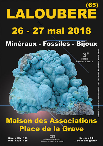 3e SALON MINERAUX FOSSILES BIJOUX de LALOUBERE (65) - HAUTES-PYRENEES - OCCITANIE - FRANCE