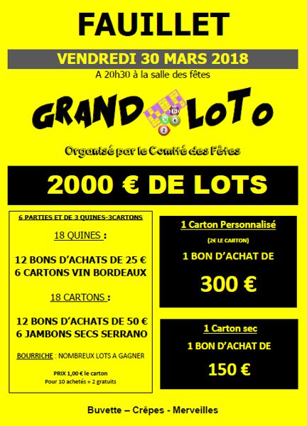 GRAND LOTO DE PÂQUES