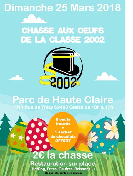 Chasse aux oeufs de la classe 2002