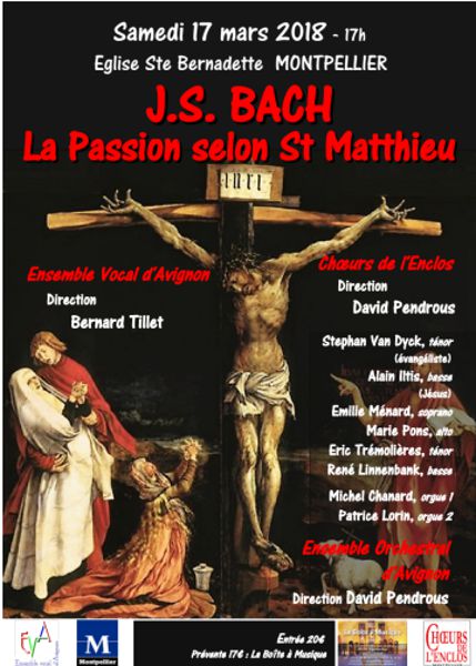 La passion selon st Matthieu JS Bach