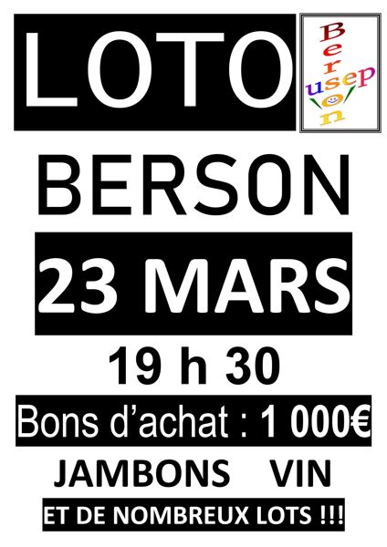 Loto USEP de l'école de Berson