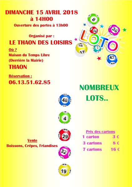 SUPER LOTO DU THAON DES LOISIRS