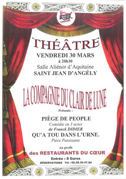 THEATRE AU PROFIT DES RESTOS DU COEUR