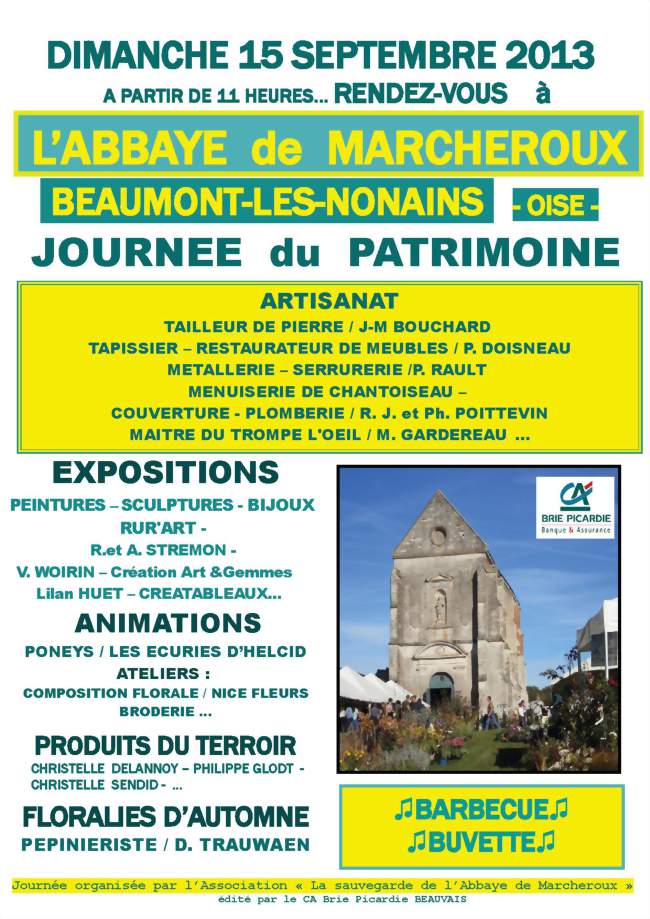 Journée du Patrimoine à l’Abbaye de Marcheroux